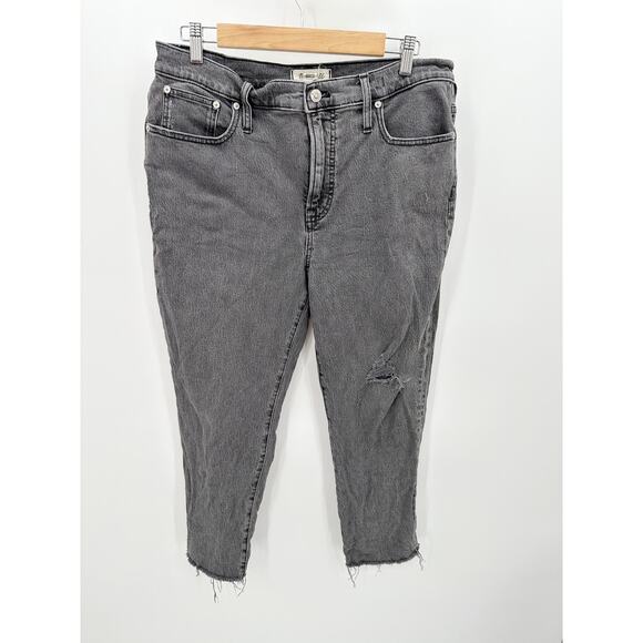 Madewell Jeans Women 31 PETITE Grey Wash The Perfect Vintage Cotton Blend Denim - Picture 1 of 9